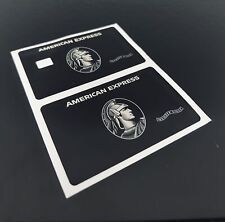 2 American Express BLACK Aufkleber für Kreditkarten EC Karten Amex vo+hi