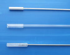 2 Schleuderstäbe 75 bis 125 cm weiss - transparent - silber Gardinenstab Zugstab