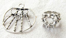 2 Vintage modernist sterling