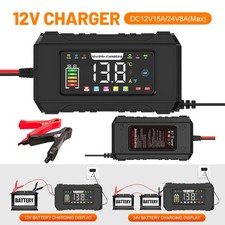 Kfz Ladegerät Batterieladegerät 12V 24V 15A Batterie Akku Batterielader Pkw Auto