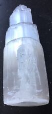 Selenite  Turm Lampe 25Cm Höhe Ø ca. 8cm. Deko ohne Leuchtmittel