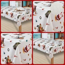 Wachstuch-Tischdecken Abwaschbar Weihnachtsmann weiß rechteckig