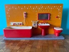 Bad Toilette Badezimmer Puppenhaus Puppenstube 1:12 dollhouse bath