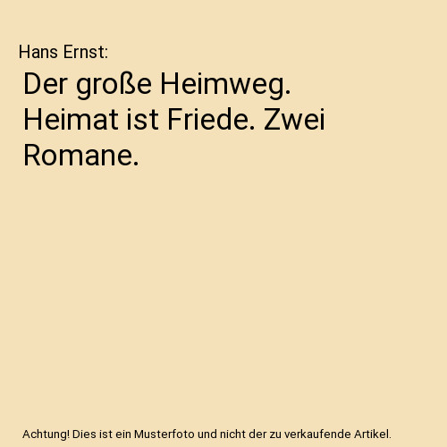 Der große heimweg - große, heimweg.
