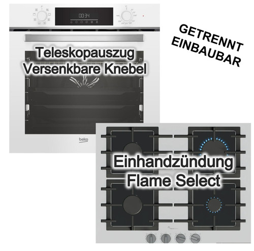 Herdset weiß beko backofen - herdset,