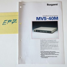 70er 80er Jahre Ikegami Überwachungstechnik MVS-40M Katalog Rarität #EP7