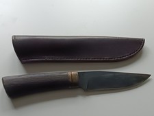 Thomas Koch/Michael Schick Messer, TWR Stahl, Mooreiche Griff, Lederscheide