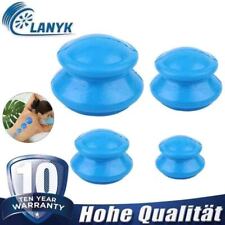4x Silikon Vakuum Schröpfgläser Schröpfen Körper Massage Gummi Saugglocke Set
