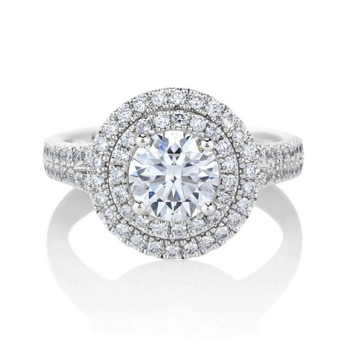 Weiß rund diamant - weiß,