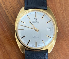 PRECIMAX Herrenuhr 750er 18 Karat Gold Handaufzug Cal. Peseux 7046 Vintage