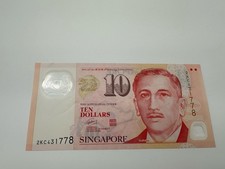 Geldschein 10 Dollars Singapur