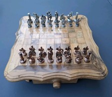 Schönes VINTAGE HOLZ - SCHACH