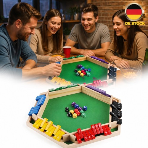 Holz shut the box spieler - holz, 6