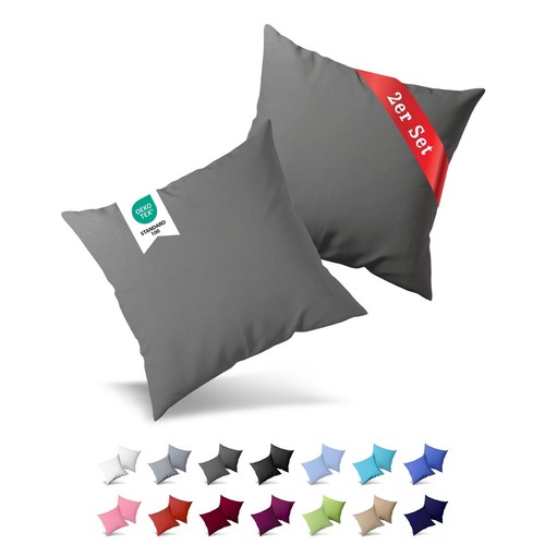 2er pack jersey kissenbezug - 2er,