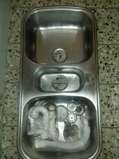 BLANCO MULTI/2  Edelstahl Spülbecken Spüle + Anschlüsse komplett