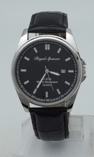 Royal Spencer Herrenuhr,Datumsanzeige,Leuchtzeiger,Lederband,die Uhr läuft