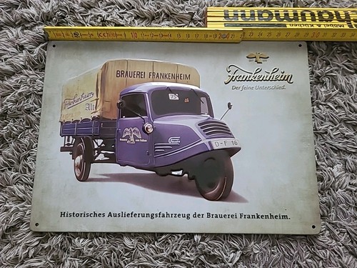 Blechschild frankenheim alt - blechschild,