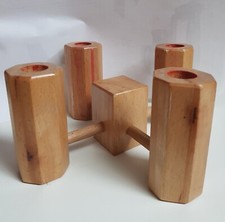 4 Armiger Holz Kerzenständer ca. 20x20x9 cm