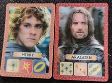 Zwei 3-D-Karten aus"Der Herr der Ringe"  Kelloggs Karten- sehr guter gebr. Zust.
