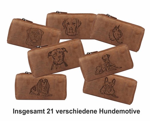 Damengeldbörse mit hunde - damengeldbörse,