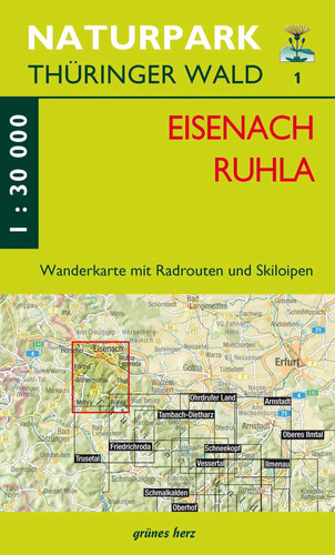 Wanderkarte eisenach ruhla - wanderkarte,