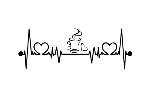 Schablone ekg kaffee - ", "