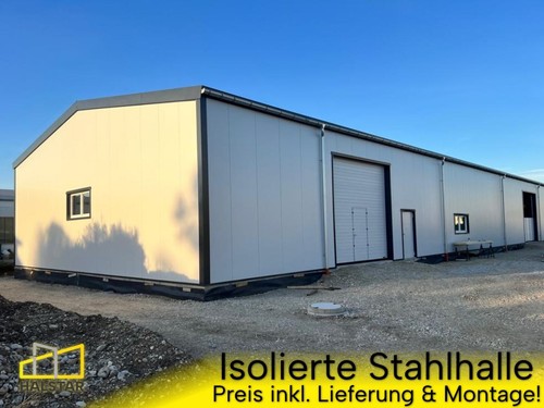 Isolierte stahlhalle 15x20x5m - stahlhalle,