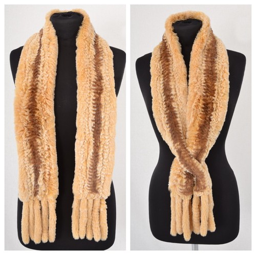 Z261 real fur rabbit scarf - real,