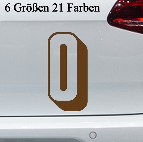 Zahl null aufkleber 6 - zahl, -6