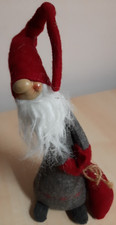 Filz Nikolaus mit Sack Landhaus Deko grau / rot Weihnachten Xmas, 41 cm