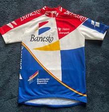 Nalini Banesto Campagnolo vintage Rad Trikot Gr. M/L BW 53cm Team cyling Shirt 