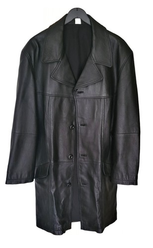 Vintage lederjacke mantel - -,