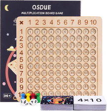OSDUE Multiplikationstafel Multiplikationsbrett, 1x1 Mathe Lernen Montessori