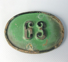 altes Nummernschild Türschild