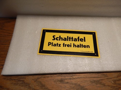 Ddr plasteschild schalttafel - ddr,