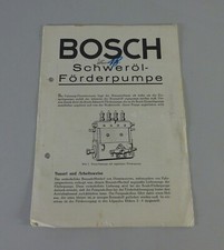 Handbuch Bosch Schweröl-Förderpumpe Stand 04/1934