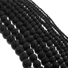 Lava Perlen 4/6/8/10/12/14 mm Edelstein Natur Lavastein Schmuckstein Wahlen