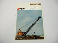 Prospekt PWH Weserhütte W 100 120 Universal Raupenbagger 1981