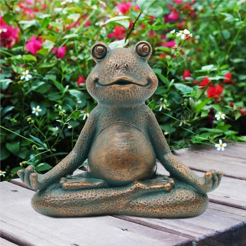 Meditations frosch figur deko - figur,