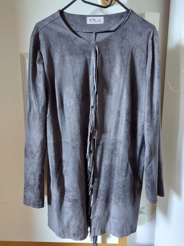 Damen blazer leder grau - blazer,,
