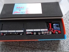 TEKNO Scania Hängerzug mit Ladekran HAAS in OVP in 1:50, Sondermodell 