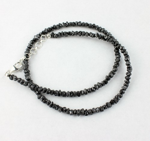 Schwarz roh diamant - roh, kette