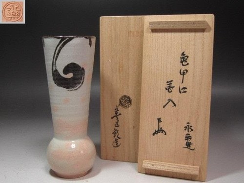 Japanische kyo ware blumenvase - kyo,