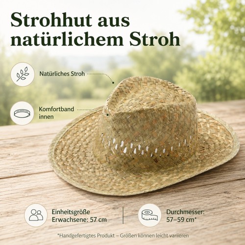 Strohhut erwachsene sommerhut - erwachsene,
