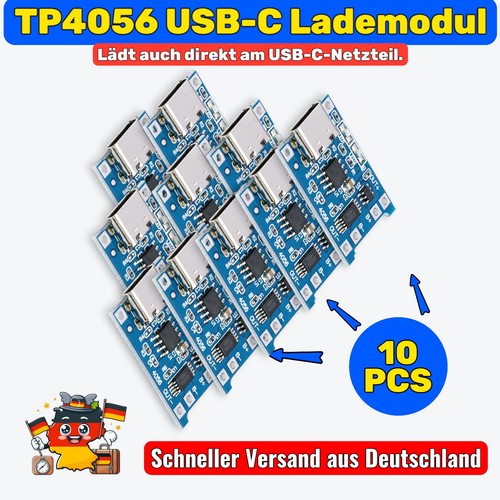 10x tp4056 usb - 18650, li-ion