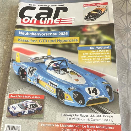 Car line slot racing - on,