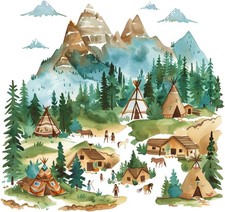 Indian headdress sticker 9x9