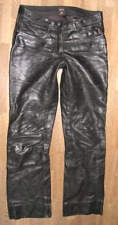 " POLO SPIRIT " Damen- LEDERJEANS / Biker - Bootcut- Lederhose in schwarz Gr. 38