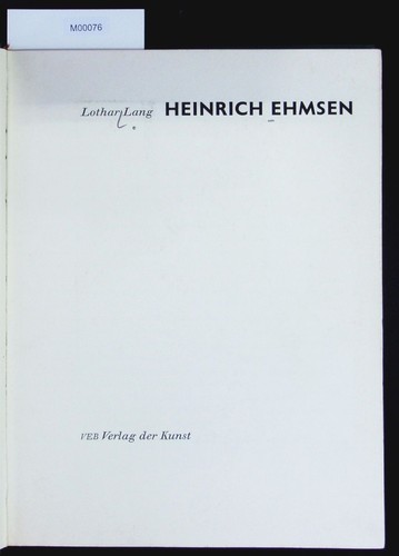 Heinrich ehmsen lang lothar - heinrich, ehmsen.