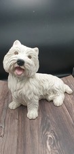 Deko-Hund West Highland White Terrier relieffiertes Fell